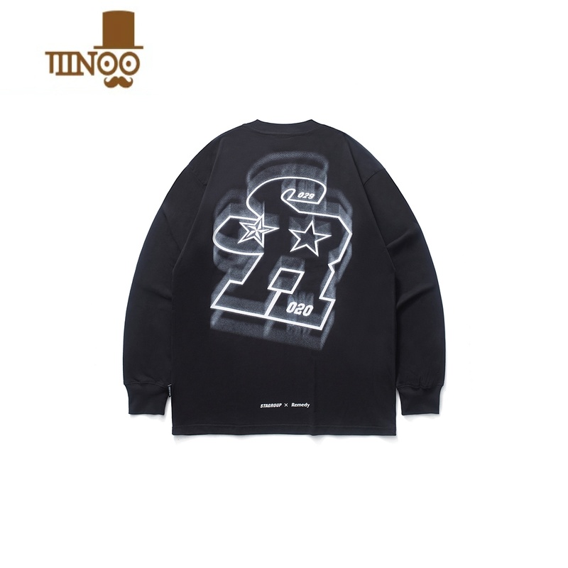 YANXUSTA X RMD 国潮SR幻影上衣潮牌情侣打底衫宽松长袖t恤男女高清大图