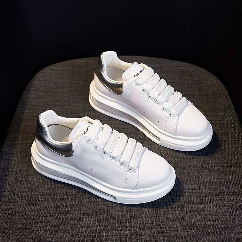 品牌百丽牧貂麦昆小白鞋女鞋2021新款春季厚底气垫百搭休闲运动板鞋