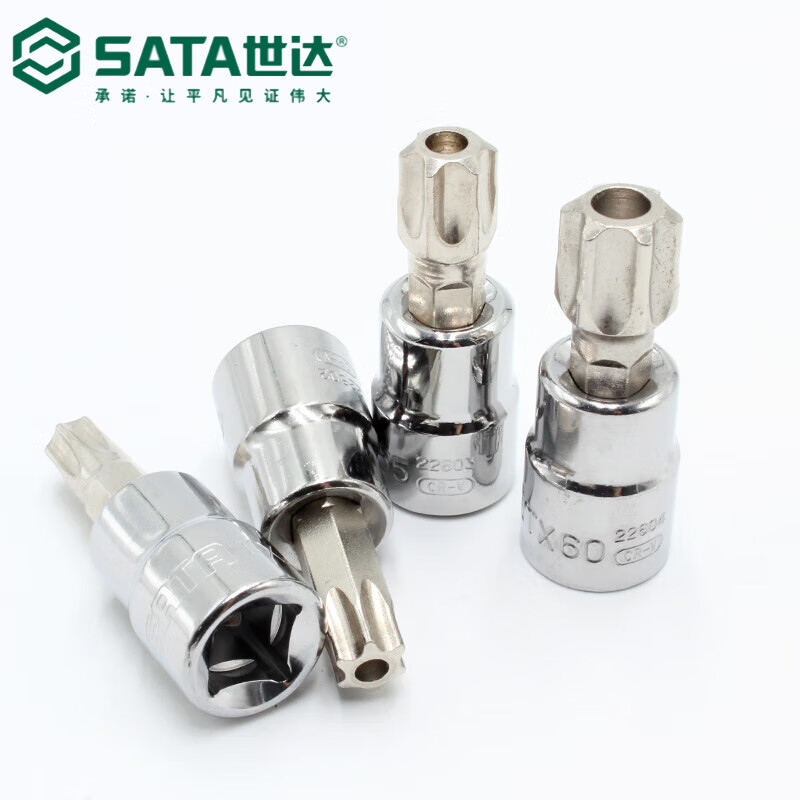 世达(SATA)10MM系列50MM长中孔花形旋具套筒T60 22604高清大图
