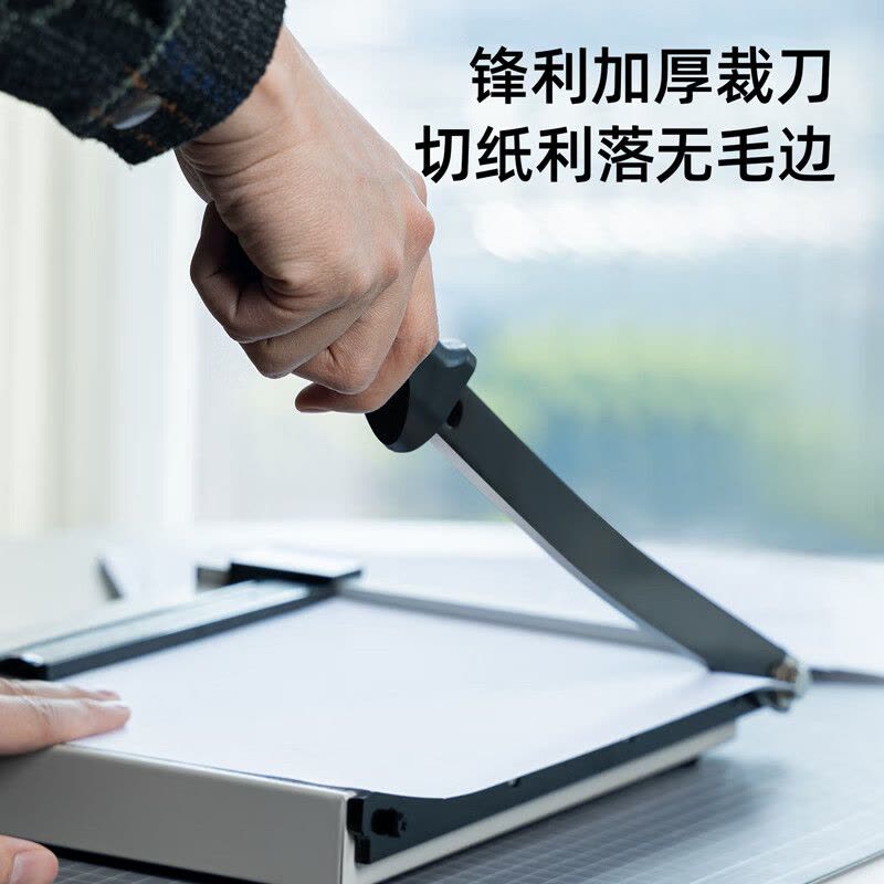 得力(deli)钢质切纸机切纸刀裁纸刀裁纸机裁纸铡刀裁纸器300mm250mm 8014图片