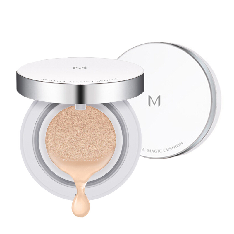谜尚(MISSHA)魅力莹润无瑕气垫粉凝BB霜SPF47/PA+++[23号自然色]15g(定妆 遮瑕 任何肤质)