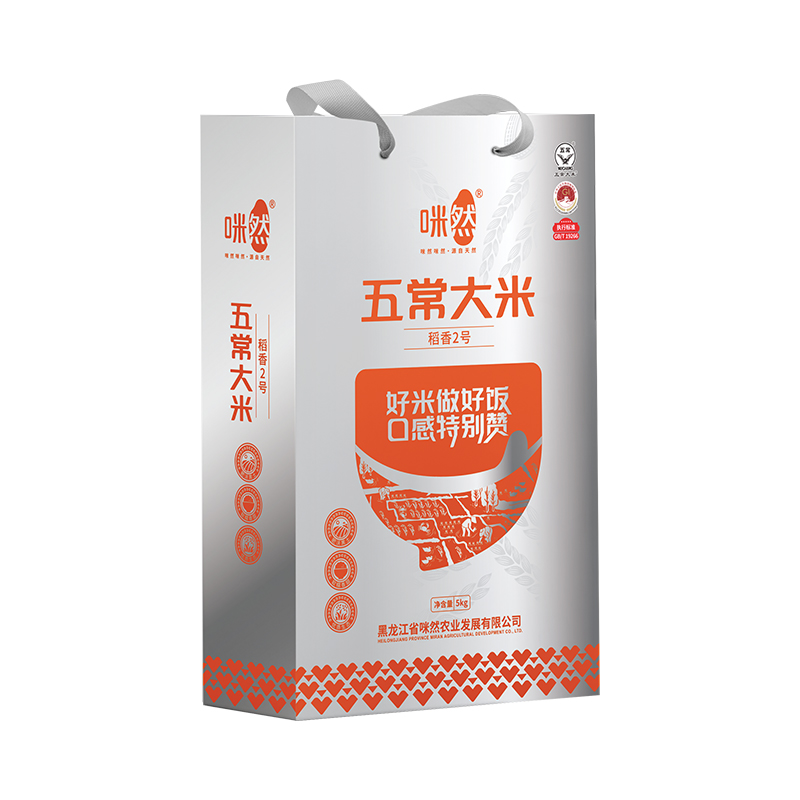 咪然五常大米-稻香2号礼盒装 黑龙江原产地直发 5kg