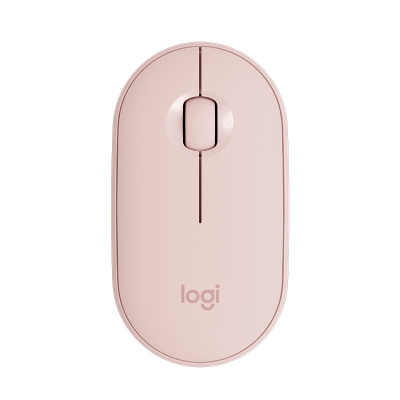 罗技 (Logitech) Pebble鹅卵石轻薄型无线蓝牙静音鼠标光电蓝牙台式机笔记本电脑家用商务办公苹果MAC 粉色