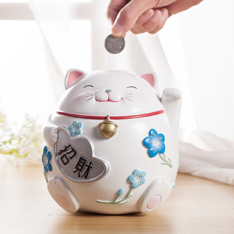 猫摆件大号发财猫创意开业礼品店铺开张个性收银台存钱罐 三维工匠 招福胖猫[送防滑垫]猫高清大图
