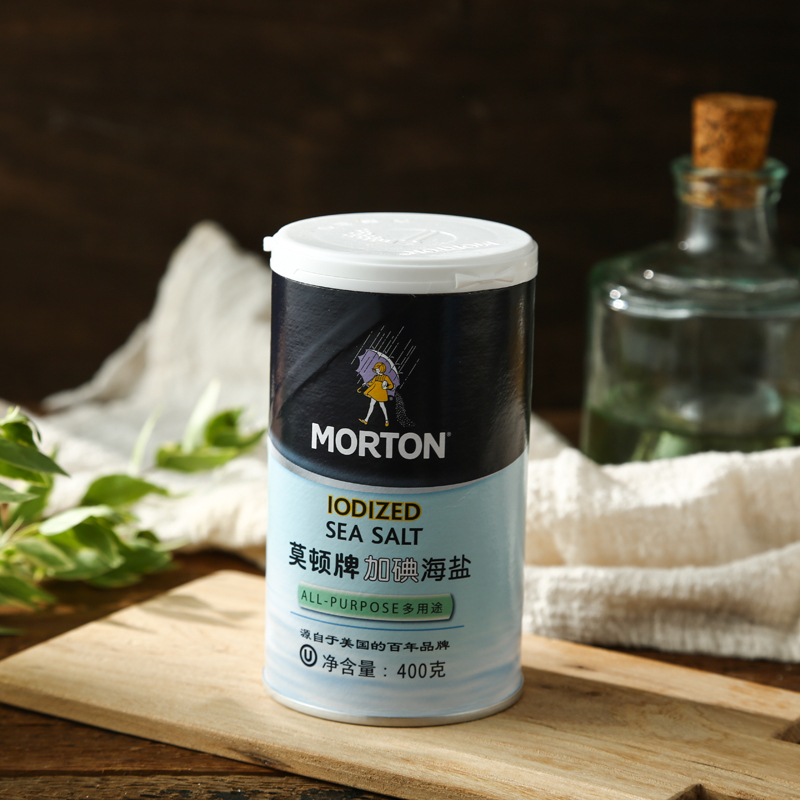 莫顿(MORTON)加碘海盐 400g