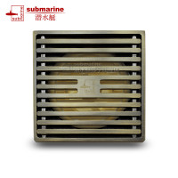 潜水艇(submarine)全铜防臭地漏格栅面板防臭内芯防堵滤网沐浴房地漏QLTK50-10