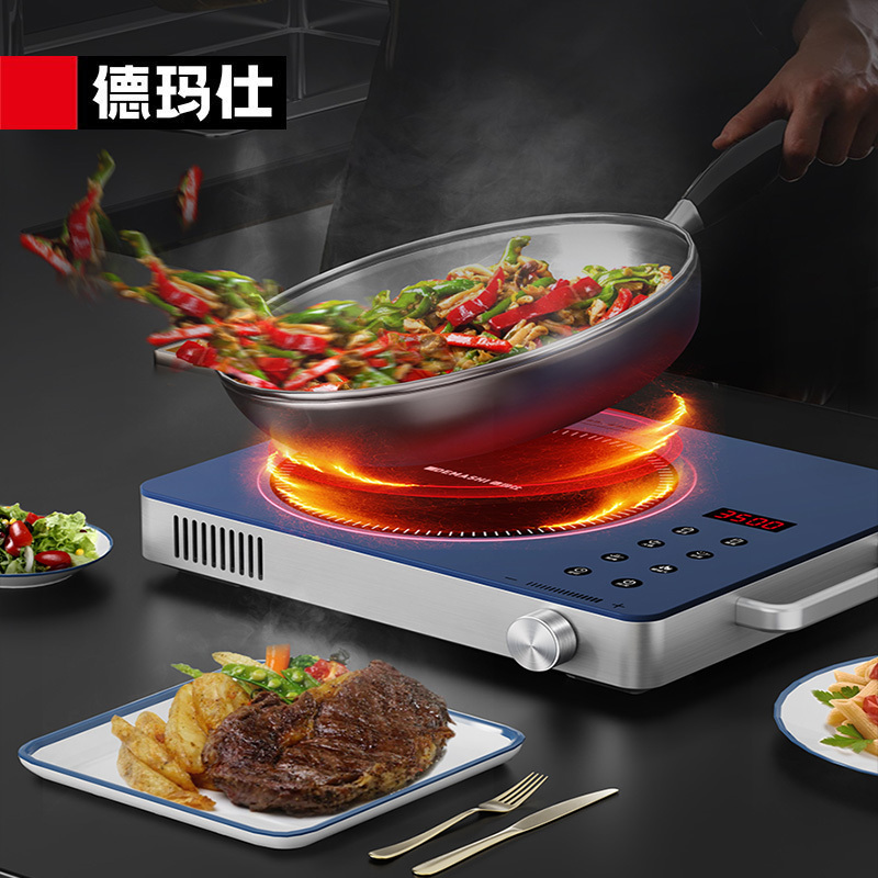 德玛仕DEMASHI电磁炉商用平面3500W大功率家用爆炒加热智能断电 IH-TT-3500T1