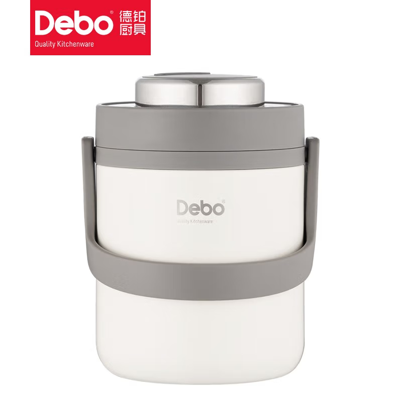 DEBO德铂 LDEP-795 3层 1.9L 不锈钢 白色 饭盒/保温桶/保温提锅