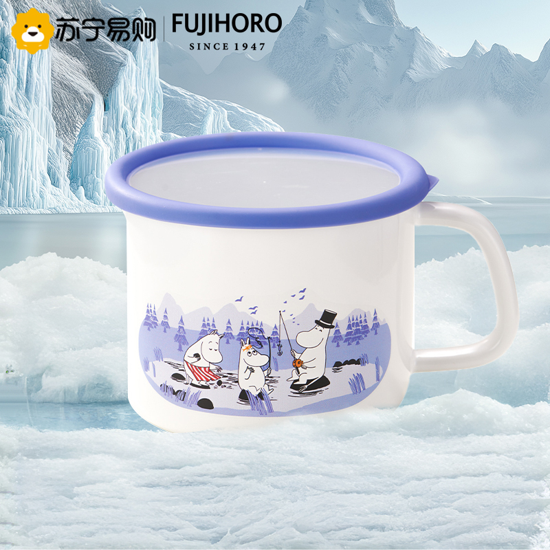 FUJIHORO富士日本进口姆明杯碟套装日式餐盘餐具家用碟子泡面杯子9CM马克杯1高清大图