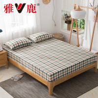 雅鹿 色织水洗棉床笠单品 全棉床笠床上用品 纯棉床罩1.5米1.8米床床笠单件