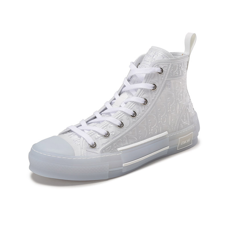 迪奥 dior 男士织物/橡胶b23高帮系带休闲运动鞋板鞋3sh129zoo