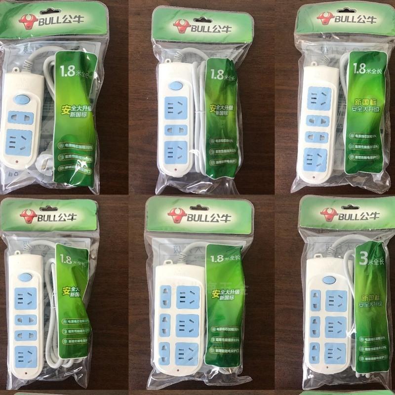 1插位无开关 公牛牌多用功能插座面板多孔家用有线拖板排查插班插排电插板带