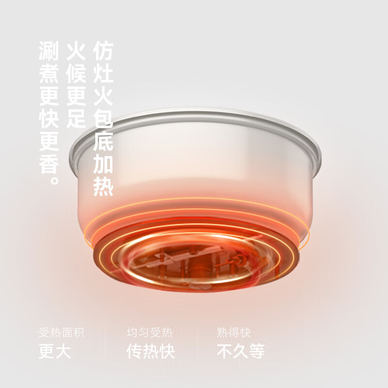 OLAYKS智能电火锅 OLK-01-13 800瓦大功率机械控温3升大容量时尚设计家用电器高清大图