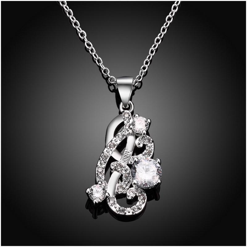 N094 Women Silver Necklace日韩时尚潮流镀银坠项链女饰品礼物送女朋友七夕情人节礼物