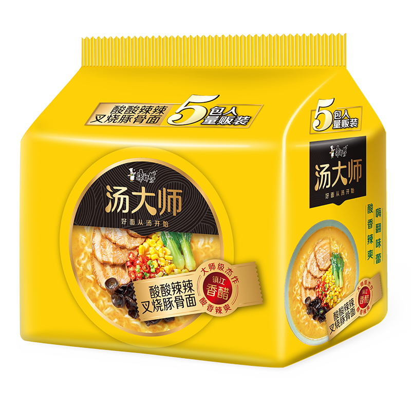 康师傅 康师傅汤大师方便面日式叉烧豚骨瑶柱排骨番茄牛腩面宵夜高清大图
