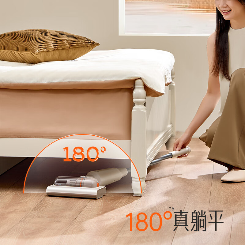 苏泊尔(SUPOR)吸尘器吸拖一体家用手持无线轻量大吸力卧室地毯吸尘小型便携拖把宠物毛发180°躺平 EVS-C50A高清大图