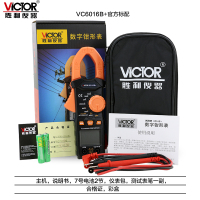 胜利仪器钳形万用表VC6016B+钳形表 高精度数字电流表0.01A-600A 标配+20A特尖+7#充电套