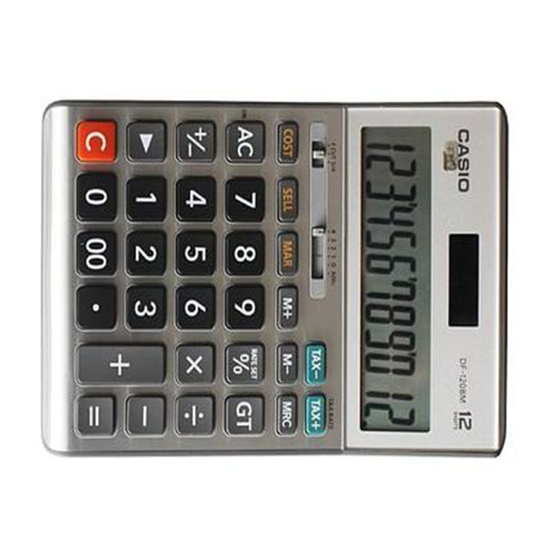 卡西欧（CASIO）DF-120BM中号 财务计算器 大型显示屏 金属面板 宁选