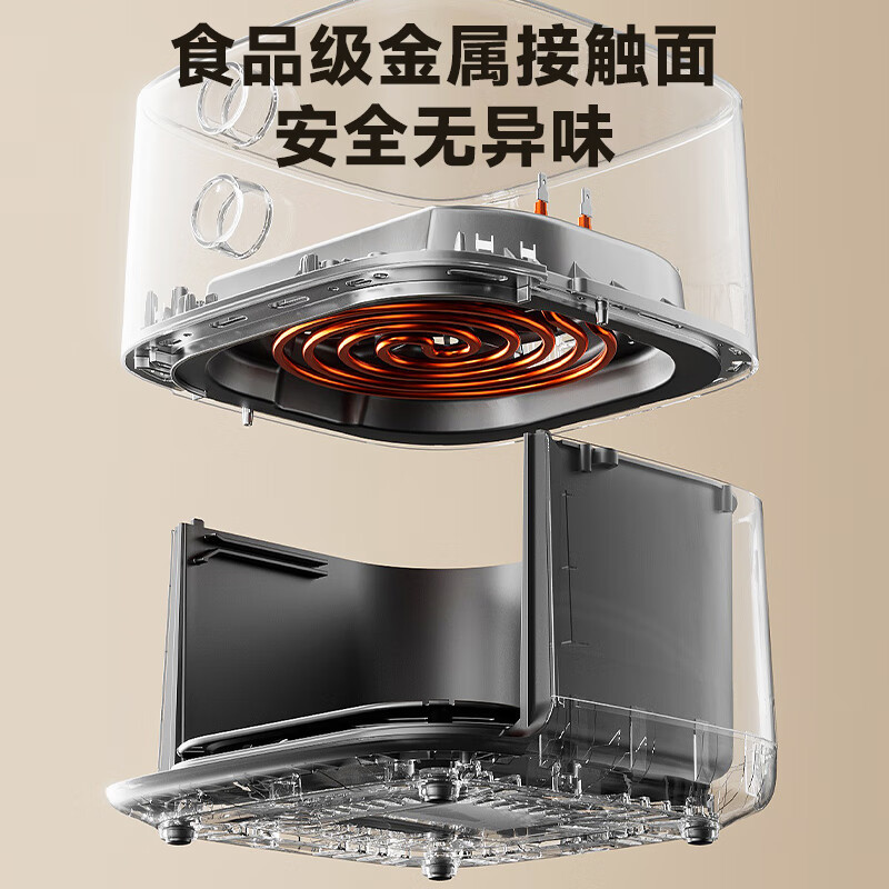 小熊(Bear)空气炸锅全自动5L实用大容量可视蒸汽嫩炸烤箱一体机 QZG-J15M1高清大图