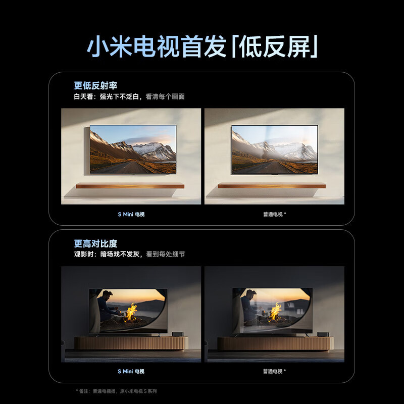 [自营]小米电视S55 MiniLED 2025 55英寸低反屏 408分区1700nits288HZ高刷L55MB-S
