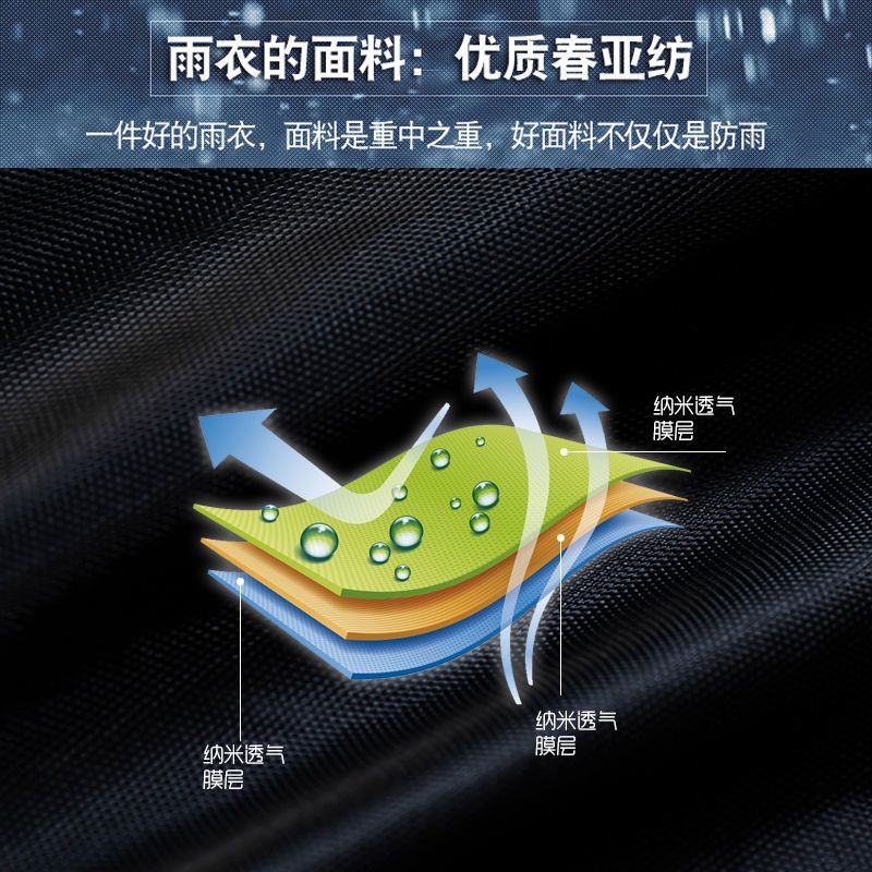 黑色[单层单帽檐]牛津布套装 L(155-165)120斤 雨衣雨裤分体套装加厚雨衣美团外卖套装全身防暴雨成人骑行雨衣