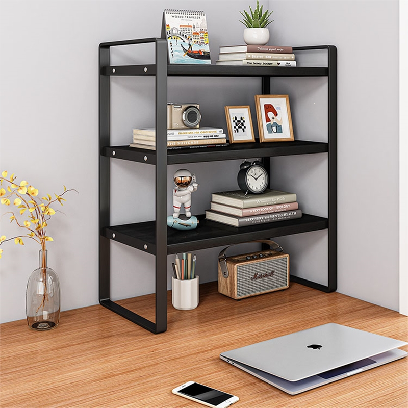 符象桌面置物架多层书桌收纳架子办公桌分层架铁艺学生宿舍桌上小书架
