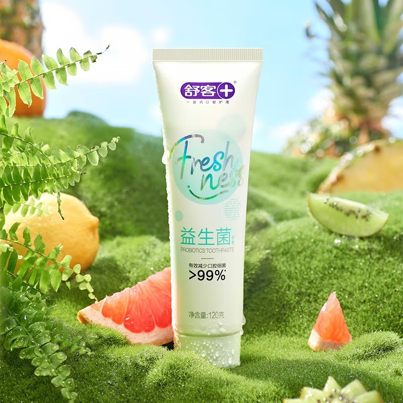舒客 悠净清新益生菌牙膏120g
