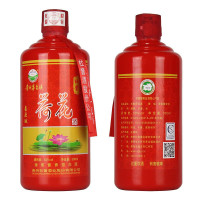 贵州茅台镇杜酱荷花酒 喜庆版 53度香柔酱香型白酒 500ml*6瓶整箱