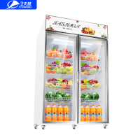 飞天鼠(FTIANSHU) 展示柜饮料柜商用冰柜超市冰箱冷藏柜保鲜柜双门直冷上机组