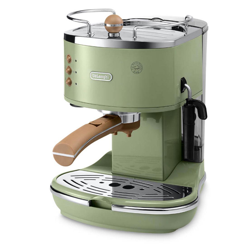 德龙(DeLonghi) ECO310.VGR 泵压式咖啡机 家用意式半自动咖啡机 不锈钢锅炉 蒸汽 手动奶泡