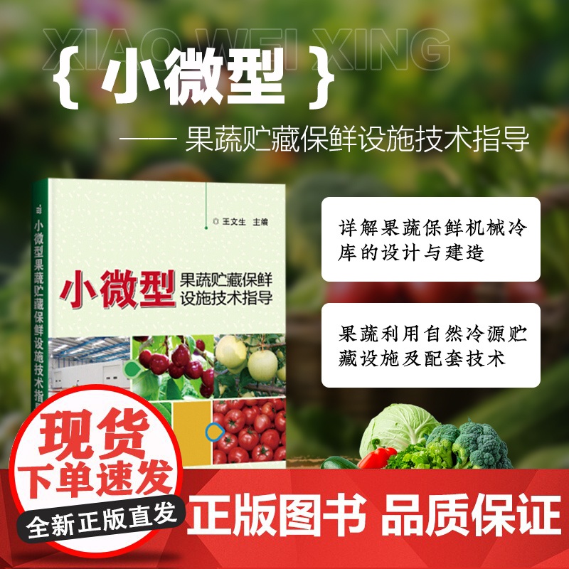 小微型果蔬贮藏保鲜设施技术指导 果蔬冷链技术 果蔬保鲜机械冷库建设制冷系统设备气调库应用书籍 小微型冷库常见故障排查维修