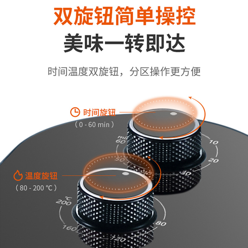 苏泊尔(SUPOR)空气炸锅 环形可视天窗5L 孔雀蓝 KJ50DQ75高清大图