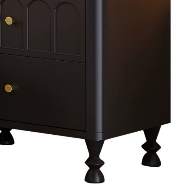 烁恒 床头柜复古黑 台高清大图