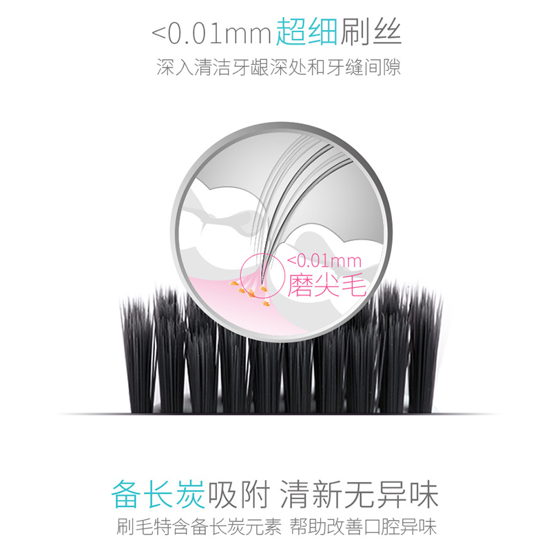 舒客(Saky) 炭丝能量牙刷2支装高清大图