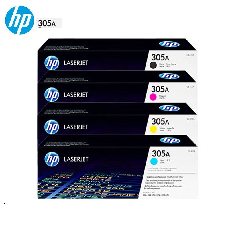 惠普(HP)305A CE410A-3A 硒鼓原装四色套装 适用HP M351a/M451dn/M451nw/M375n高清大图