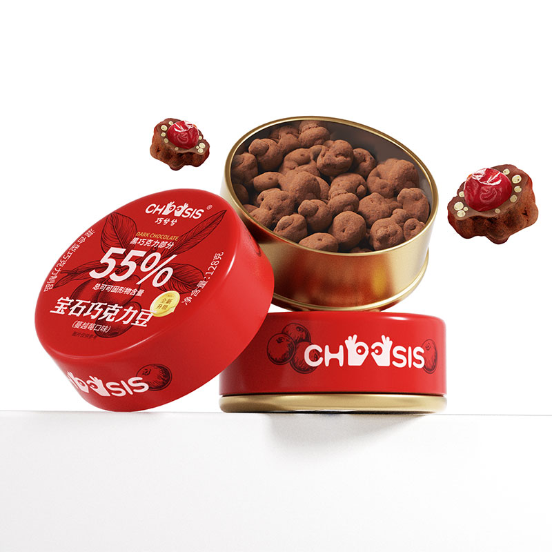 巧兮兮宝石巧克力豆(蔓越莓口味)128g*1罐体验装高清大图