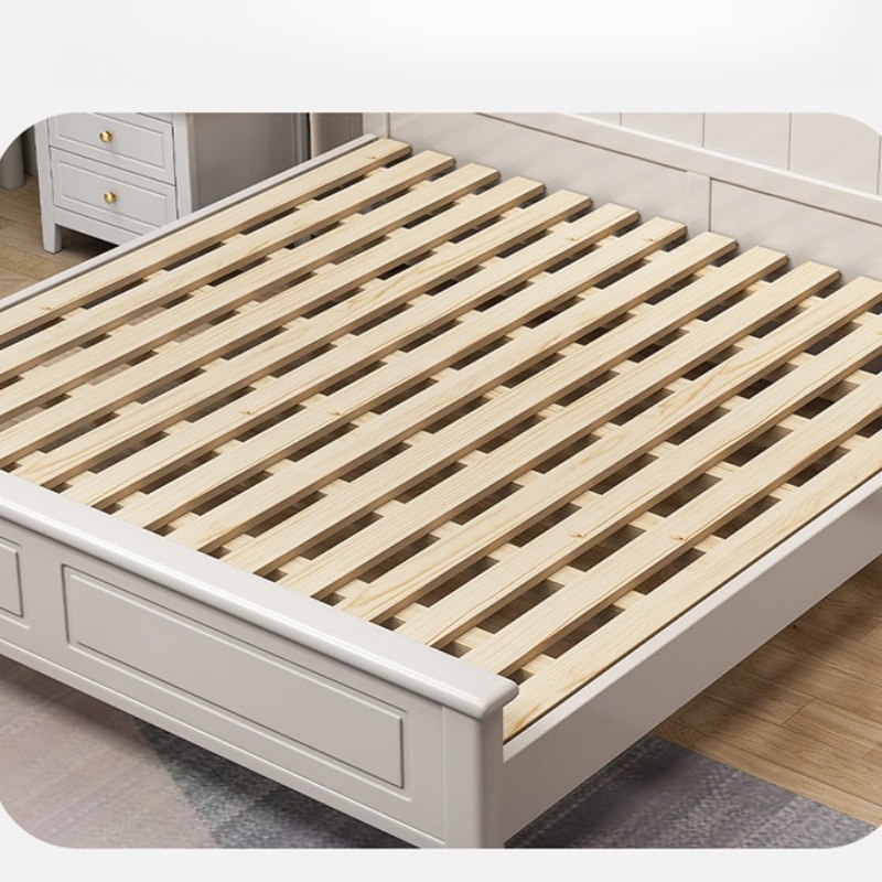 演发 双人床+柜+垫 1.8米 套高清大图