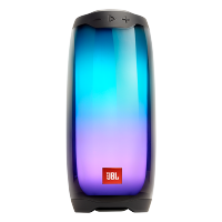 JBL PULSE4 音乐脉动四代 便携式蓝牙音箱 全面屏炫彩小音箱+低音炮 桌面音响 超长续航 防水设计 黑色