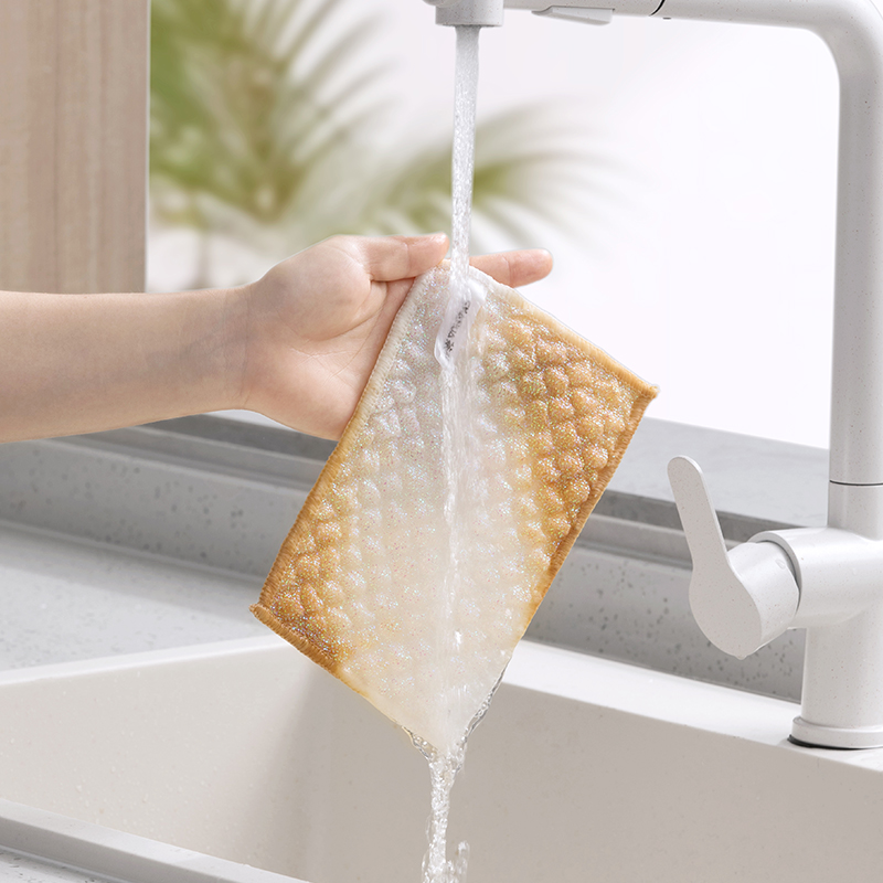 茶花 彩丝泡泡洗碗巾(2片装) 2片/套高清大图