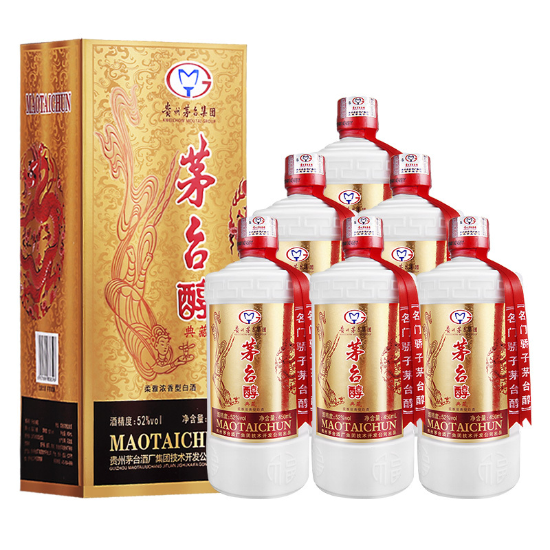 茅台醇 (典藏) 52度450ml*6/箱 柔雅浓香型国产白酒