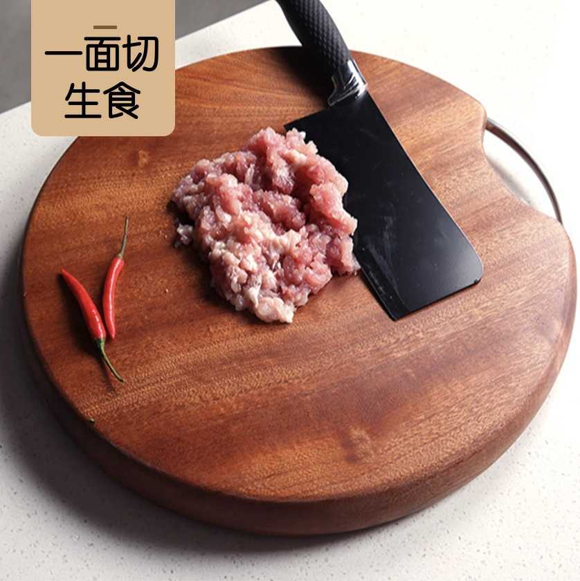 瓦图 圆形乌檀木菜板 36*3cm 个高清大图