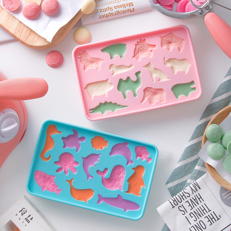 茶花硅胶冰格自制家用辅食格冰盒大容量冰箱冻冰块模具做冰球磨具011002[樱花粉2个装]