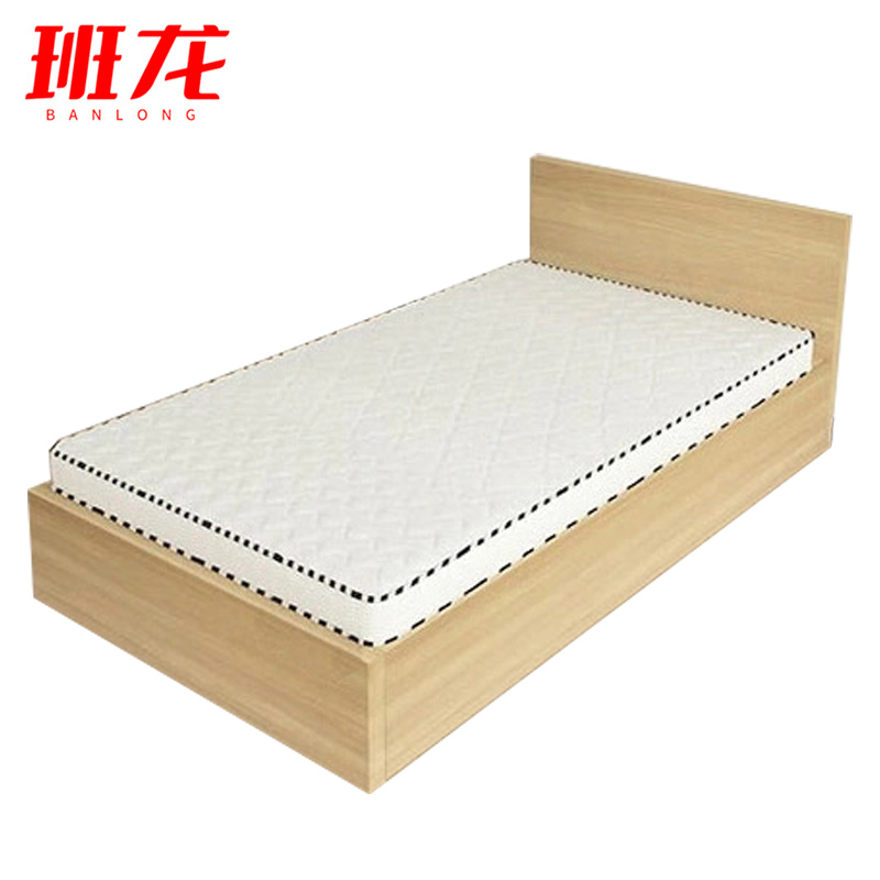 班龙1米单人床1000*2000mm+10cm床垫套高清大图