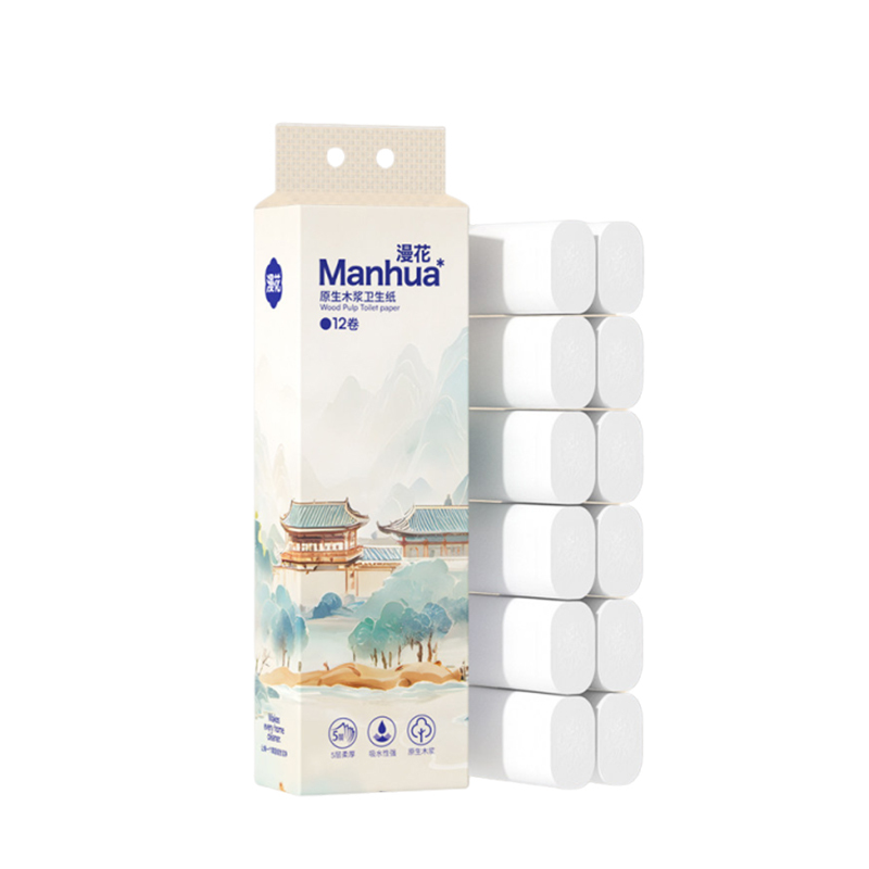 漫花 无芯卷纸815g/提 5层 128mmx138mm/节 12卷/提(计价单位:提)