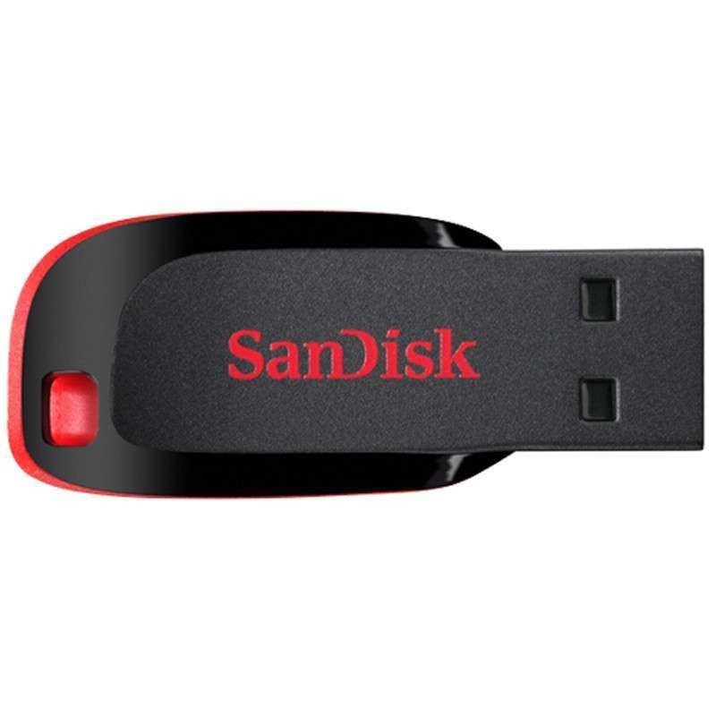 闪迪(SanDisk)酷刃(CZ50)128GB 便携迷你商务加密优盘USB2.0 U盘 红色
