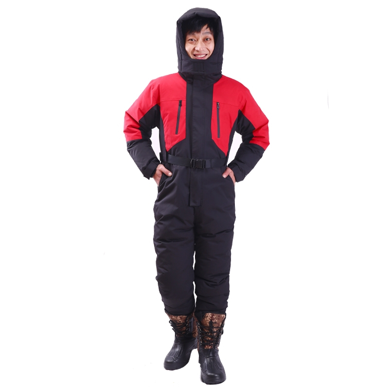 加厚冬季连体冷库防寒服羽绒服钓鱼棉服闪电客工作服海钓冬钓冰钓锚鱼