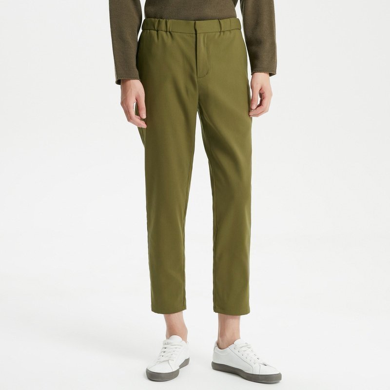 2件15折价689mecity男装新款橡筋腰头小脚休闲长裤男士裤子男视频