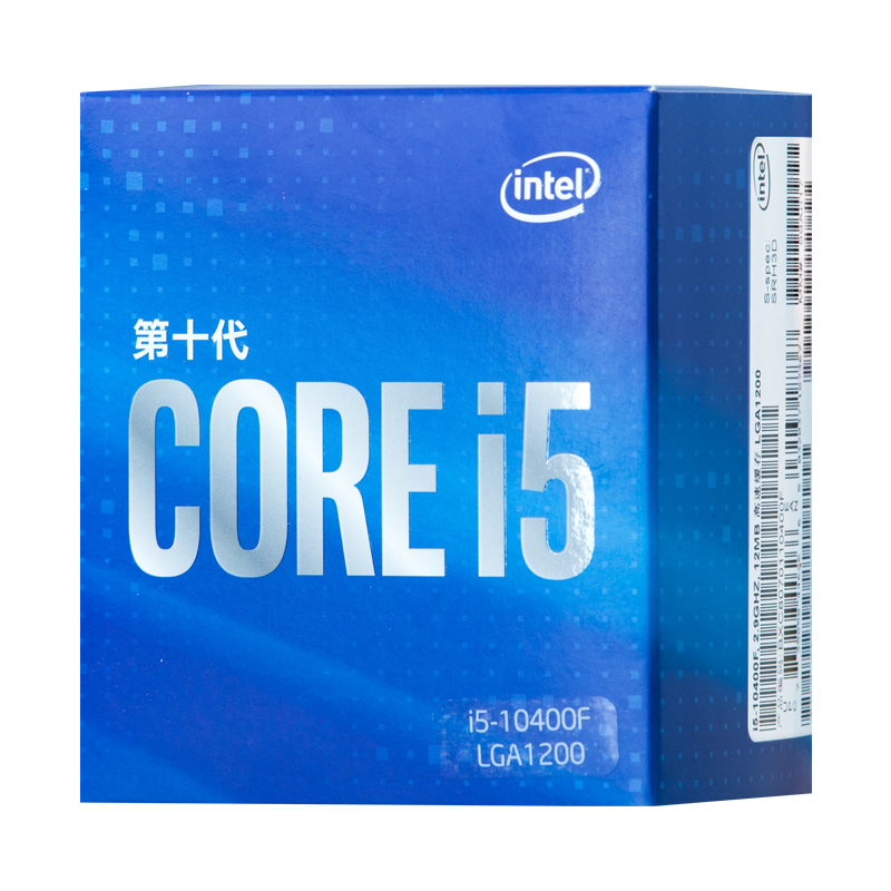 英特尔(Intel)i5-10400F 6核12线程 盒装CPU处理器台式电脑CPU