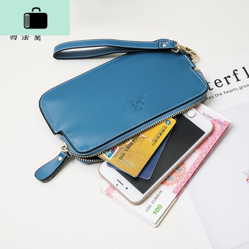 手拿包新款钱包女皮拉链零钱包牛皮硬币包简约多功能钱夹NEW LAKE高清大图