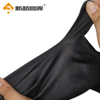 新越昌晖 PU尼龙涂掌劳保手套 耐磨涂层防滑透气 工地工作干活 PU508 黑色60副/L码